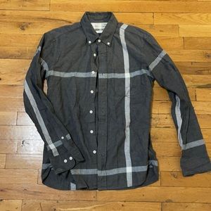 Grey large plaid shirt